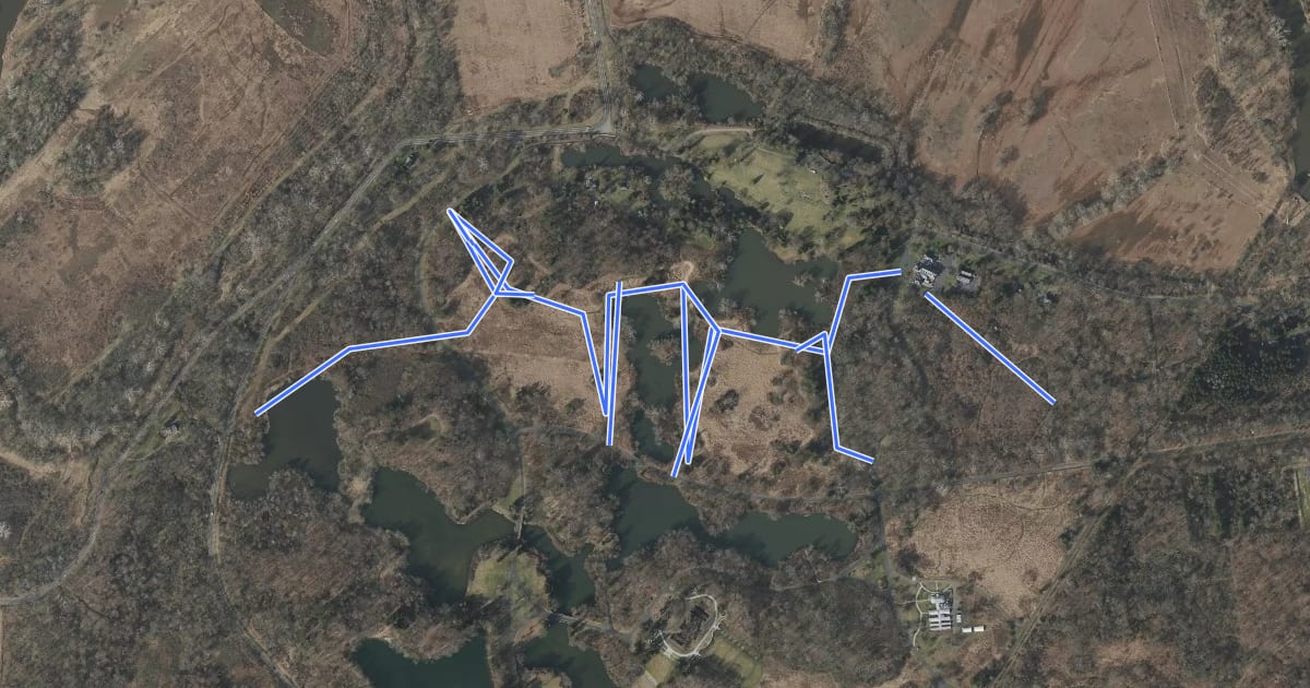 Маршрут Turtle Lake Path на спутниковом снимке