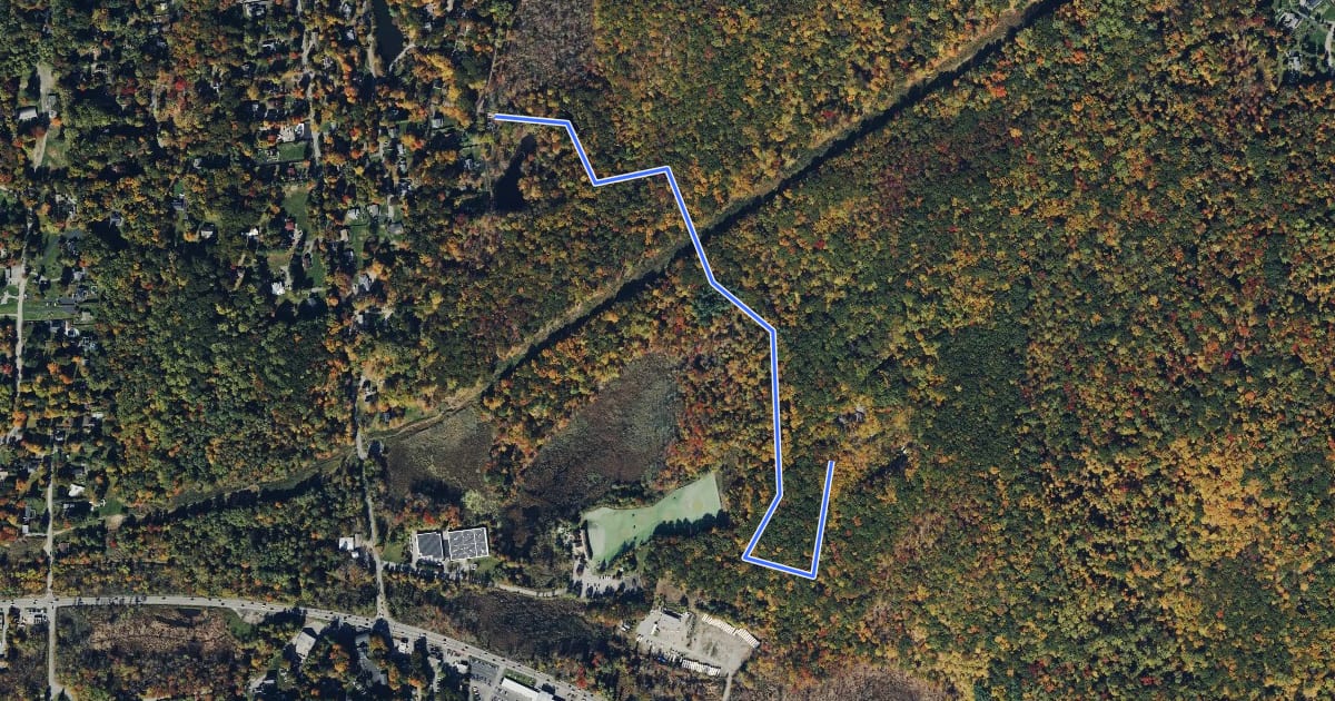 Маршрут Turtle Pond Trail на спутниковом снимке