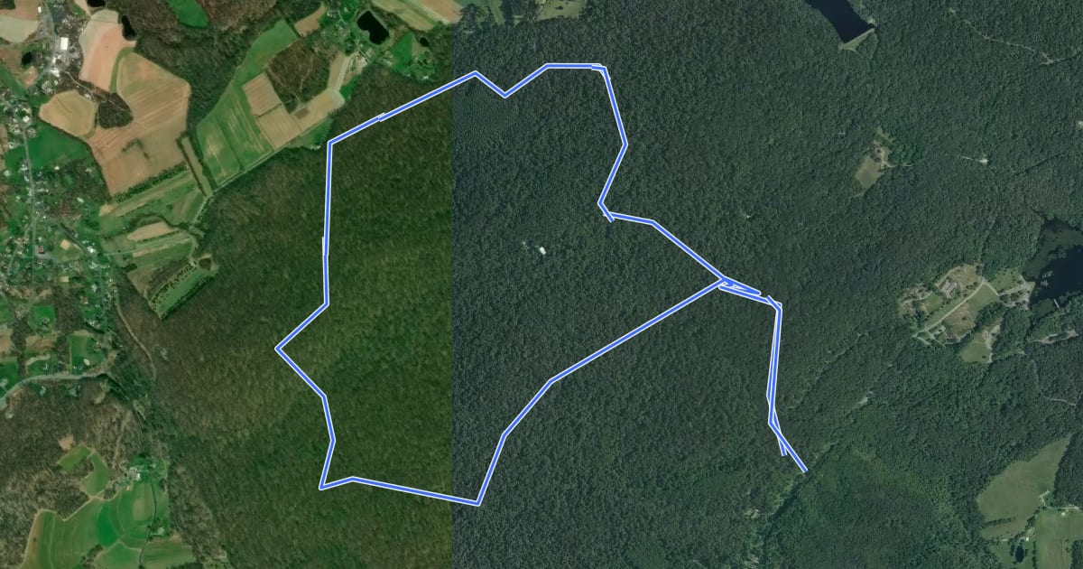 Маршрут Turtle Trail на спутниковом снимке