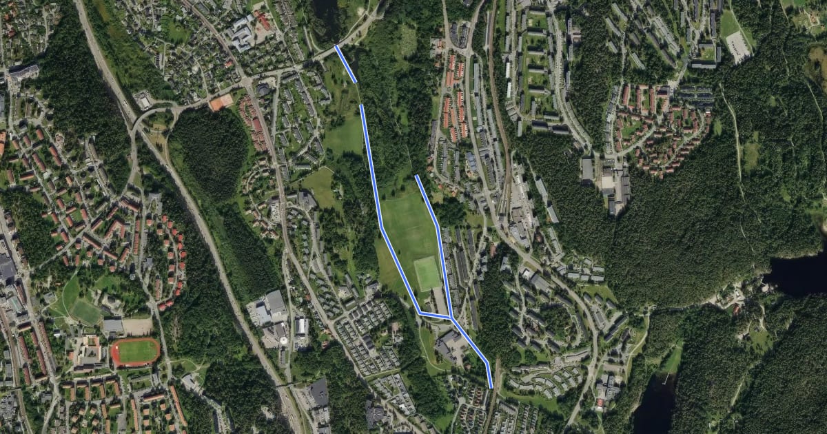 Маршрут Turvei E7 на спутниковом снимке