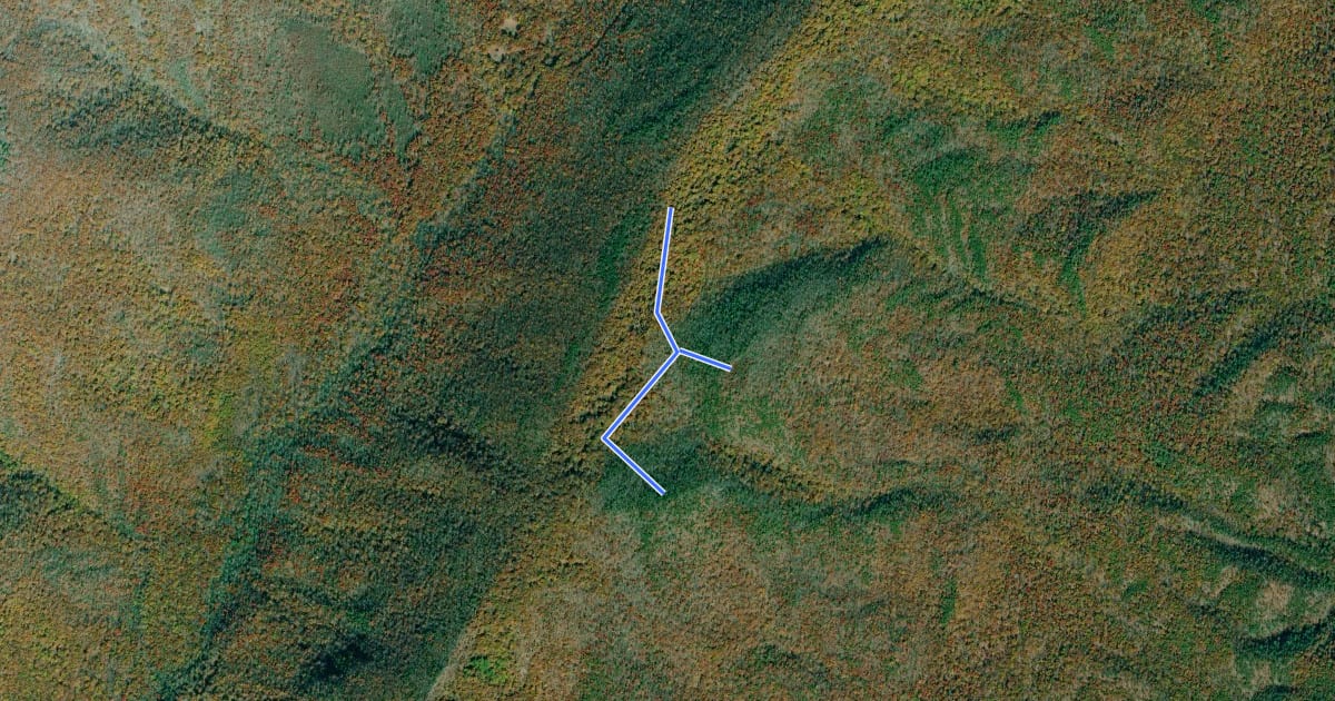 Маршрут Tuscarora Overlook Trail на спутниковом снимке