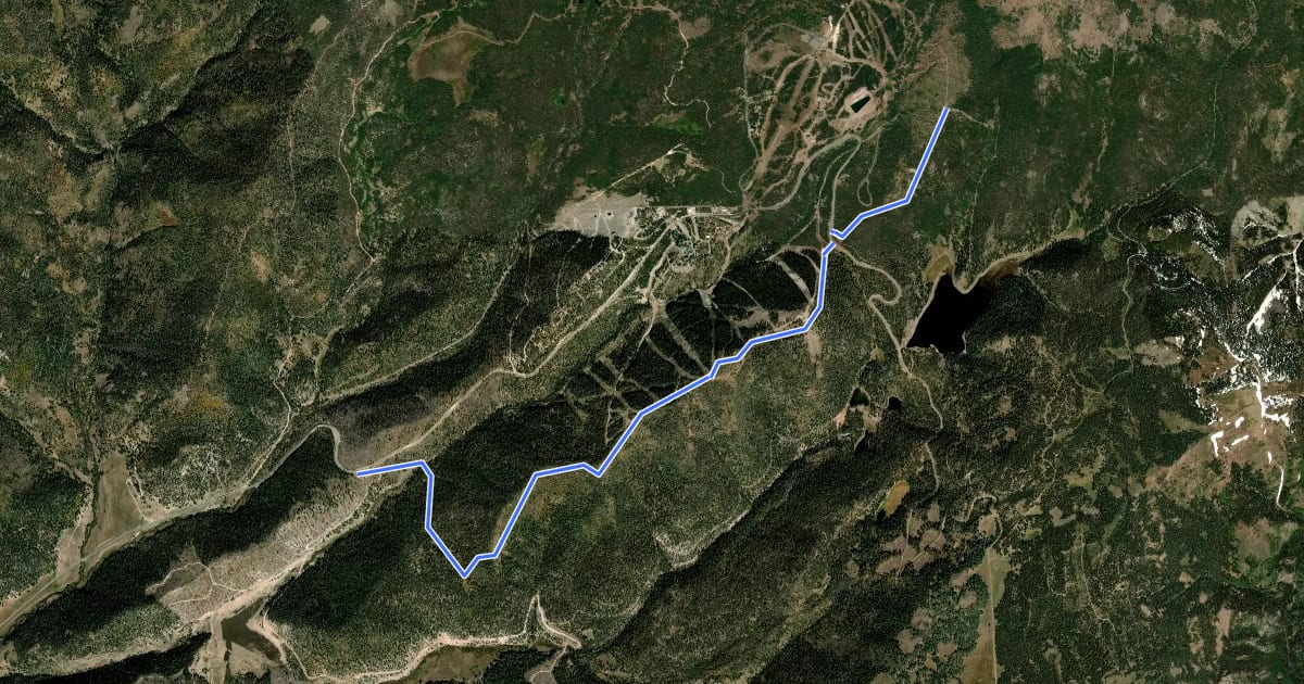 Маршрут Tusher Ridge Trail на спутниковом снимке