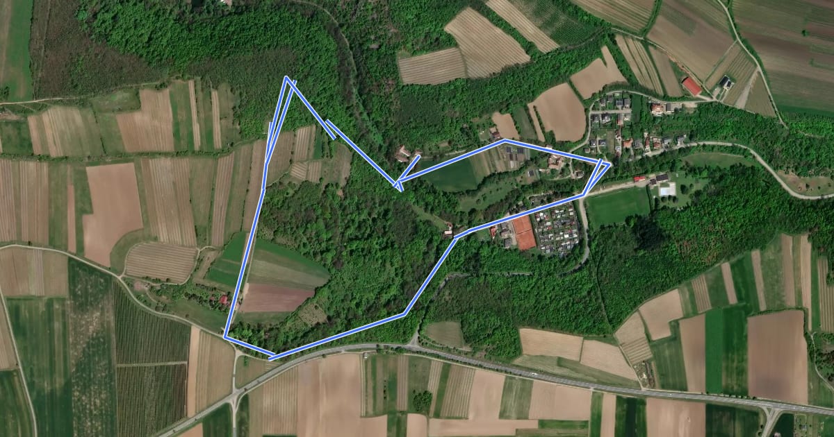 Маршрут Tut gut Route 1 на спутниковом снимке