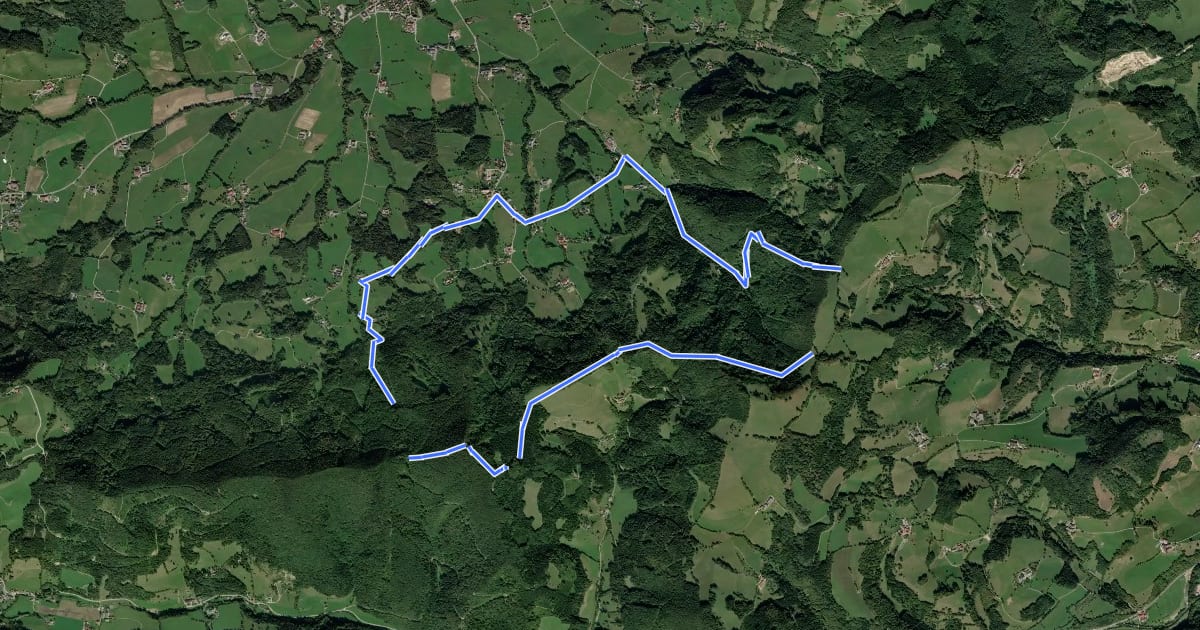 Маршрут tut gut Route 2 (grün) на спутниковом снимке