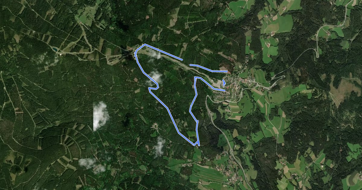 Маршрут tut gut Route 3 Mönichkirchen на спутниковом снимке