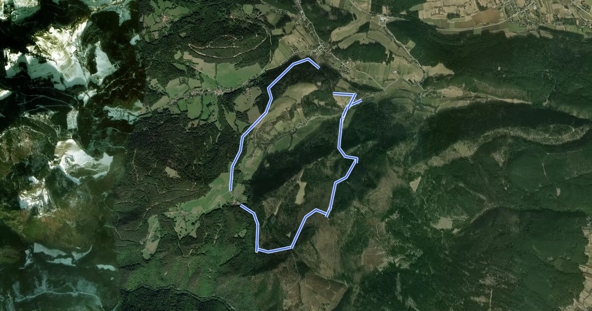 Маршрут tut gut Route 3: Panoramaweg на спутниковом снимке