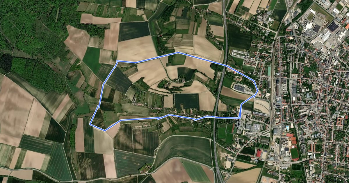 Маршрут »tut gut«-Schritteweg на спутниковом снимке