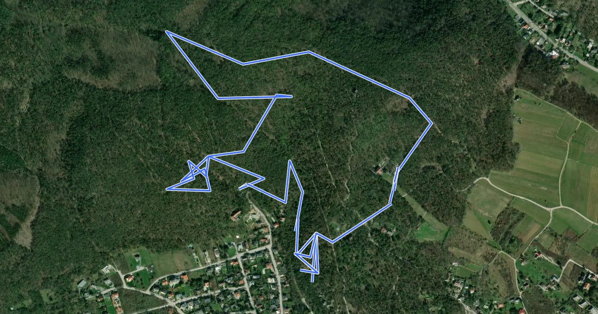 Маршрут tut gut Wanderweg Baden Route 3 на спутниковом снимке