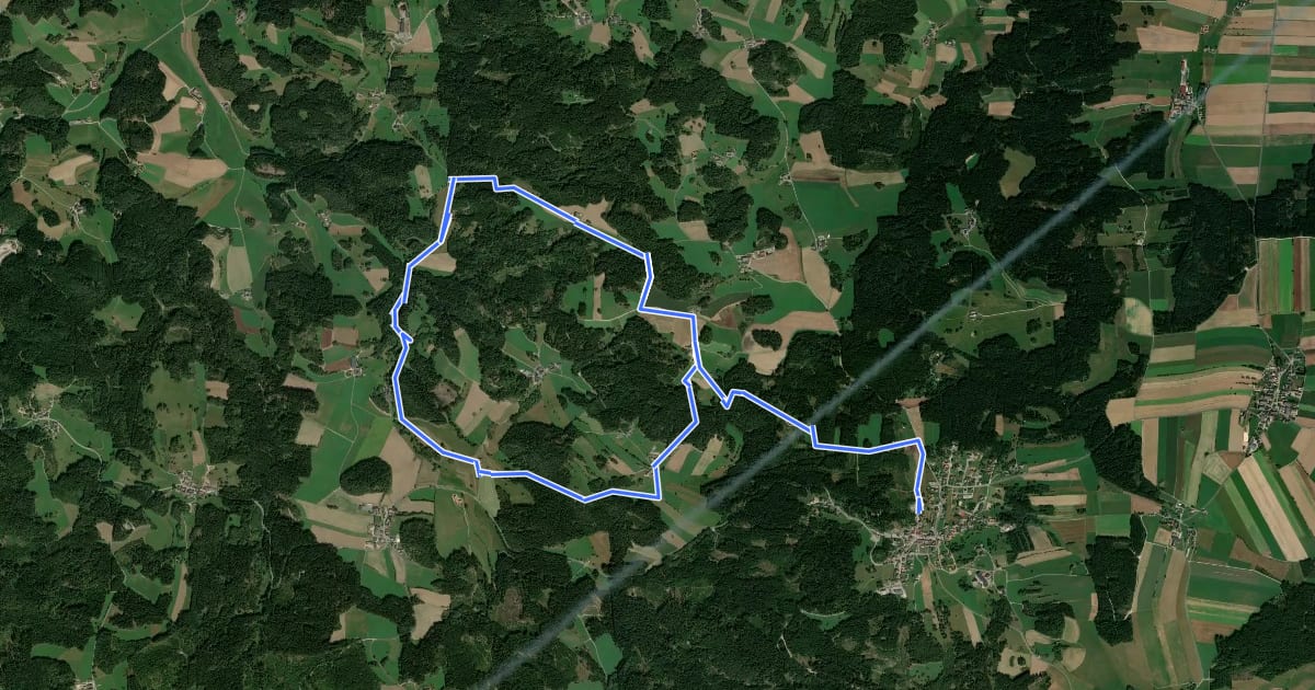 Маршрут tutgut Route 2 Haberegg – Blättergraben на спутниковом снимке