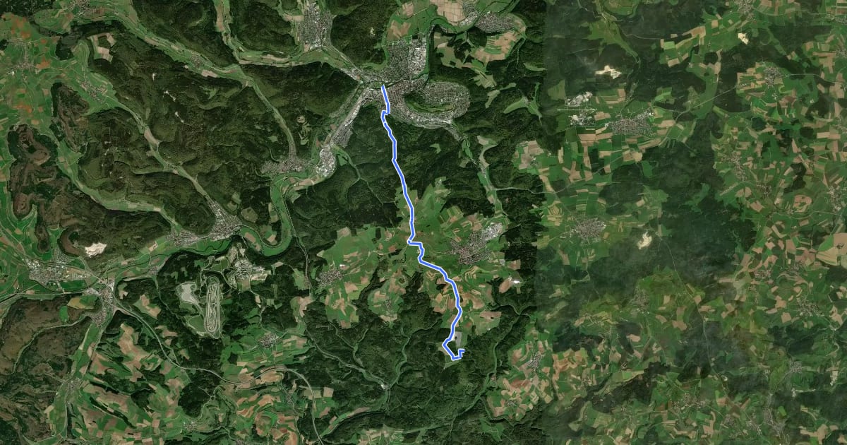 Маршрут Tuttlingen - Schenkenberg на спутниковом снимке