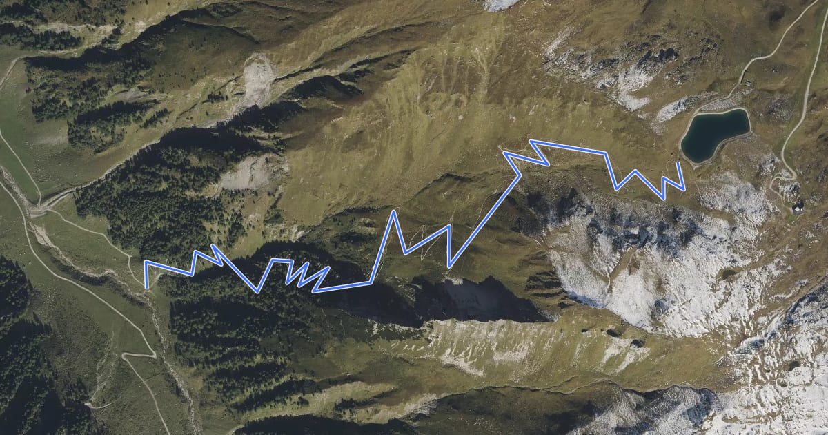 Маршрут Tuxerjoch Trail на спутниковом снимке