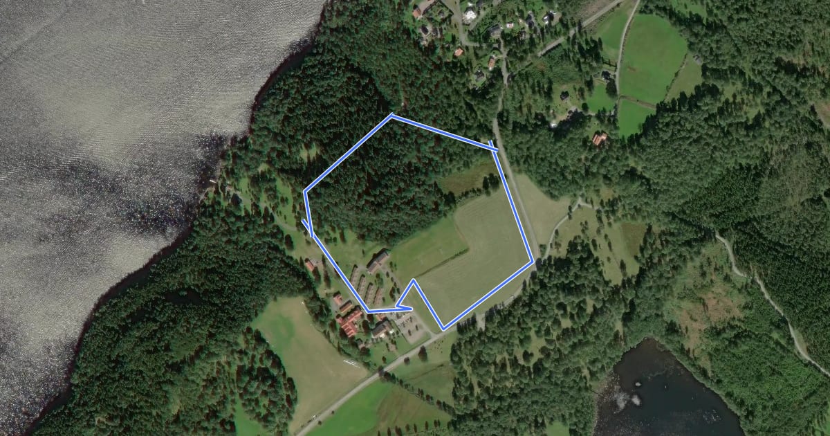 Маршрут Två Skyttlar 1,5 km Elljusspår на спутниковом снимке