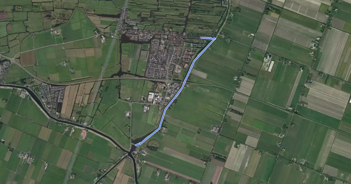 Маршрут TVP 03 Alternatieve route met hond на спутниковом снимке