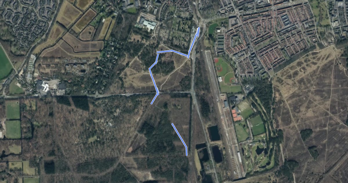 Маршрут TVP 08 OV-route Bussum Zuid на спутниковом снимке