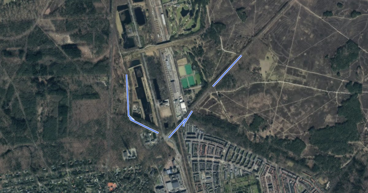 Маршрут TVP 09 Alternatieve route met hond на спутниковом снимке
