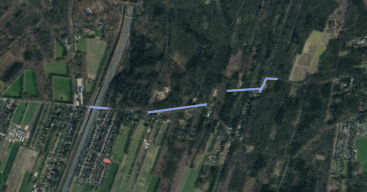 Маршрут TVP 10 OV-route Hollandsche Rading на спутниковом снимке