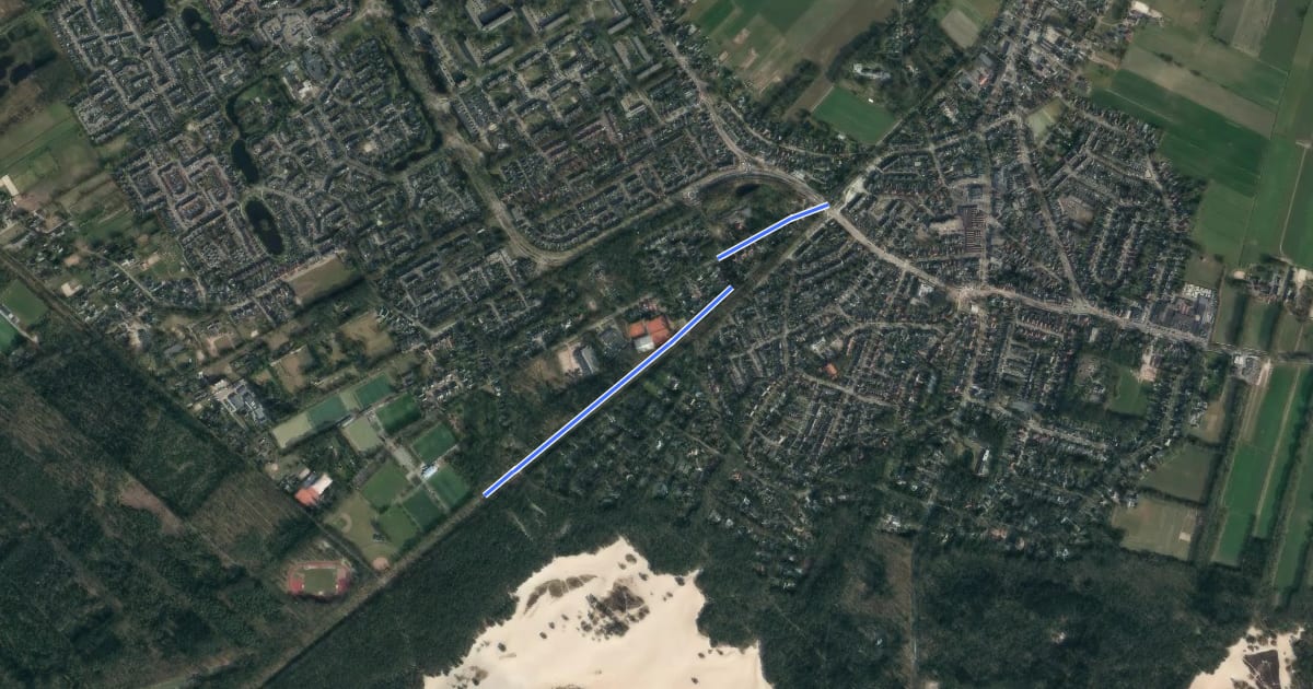 Маршрут TVP 10 OV-route Soest Zuid на спутниковом снимке