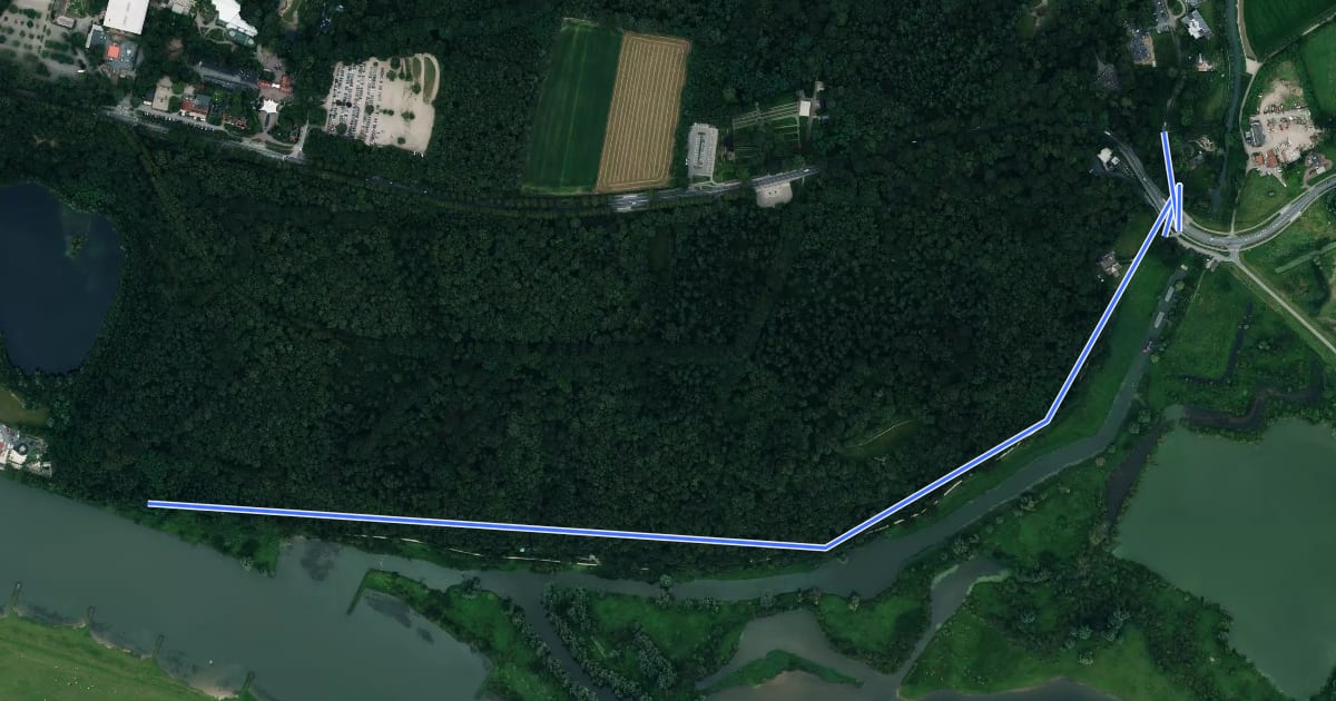 Маршрут TVP 15 Alternatieve route met hond на спутниковом снимке