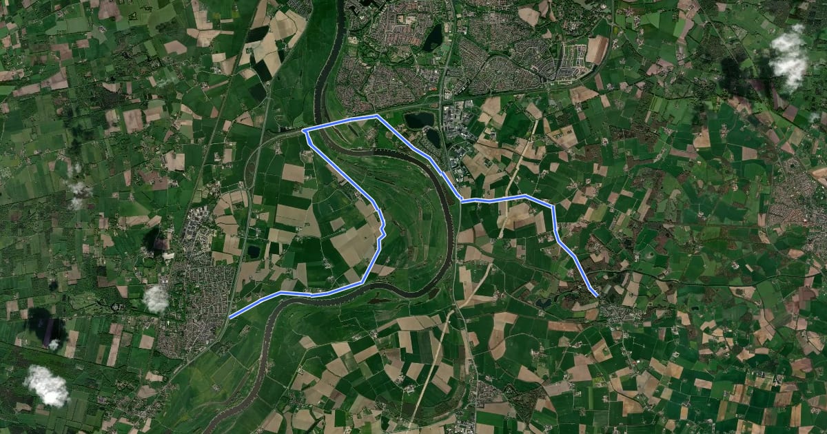 Маршрут TVP 20 Alternatieve route Brinkhorsterveer на спутниковом снимке