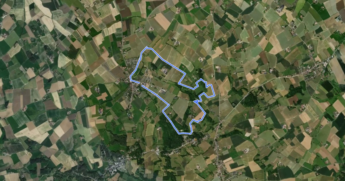 Маршрут Tweebergen wandelroute на спутниковом снимке