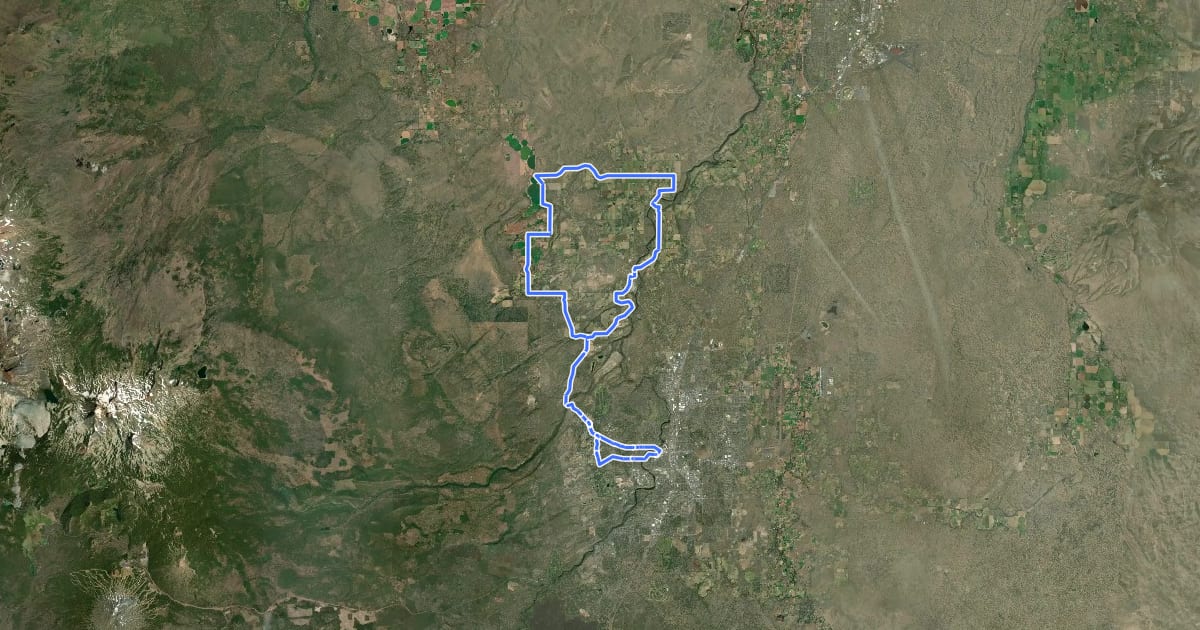 Маршрут Twin Bridges Loop Scenic Bikeway на спутниковом снимке