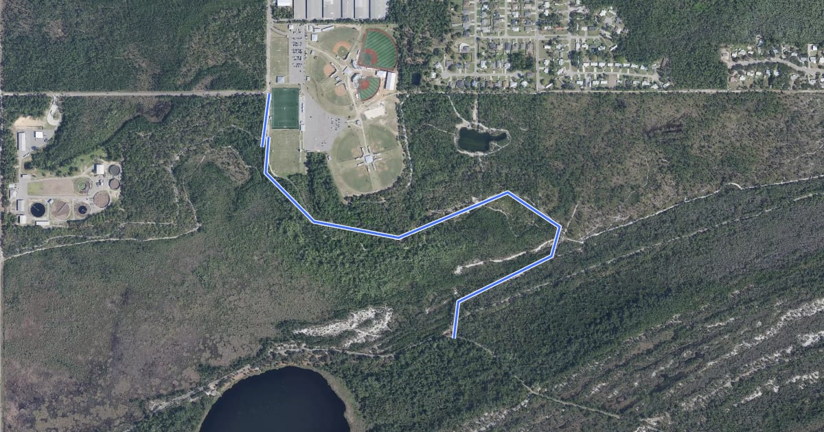 Маршрут Twin Bridges Trail на спутниковом снимке