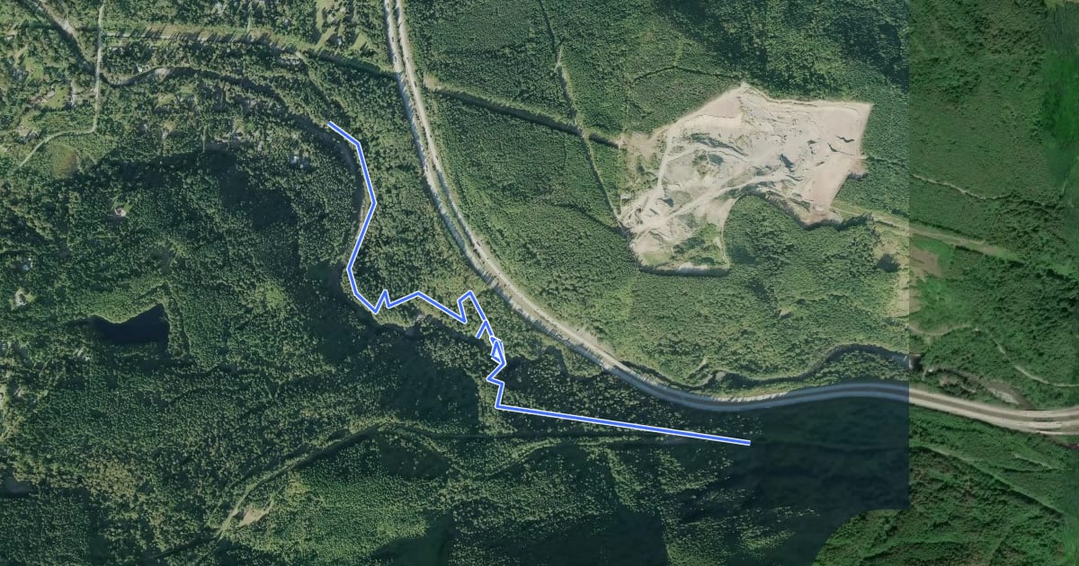 Маршрут Twin Falls Trail на спутниковом снимке