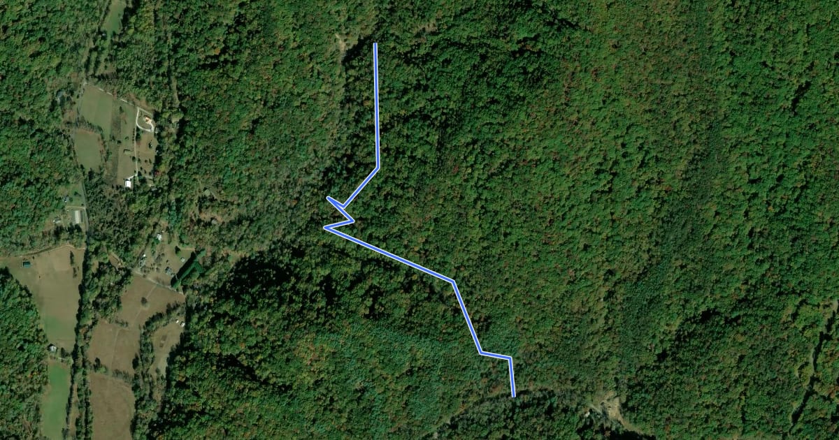 Маршрут Twin Falls Trail на спутниковом снимке