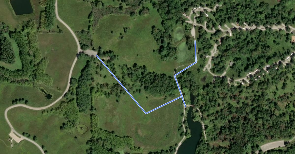 Маршрут Twin Fawns Trail на спутниковом снимке