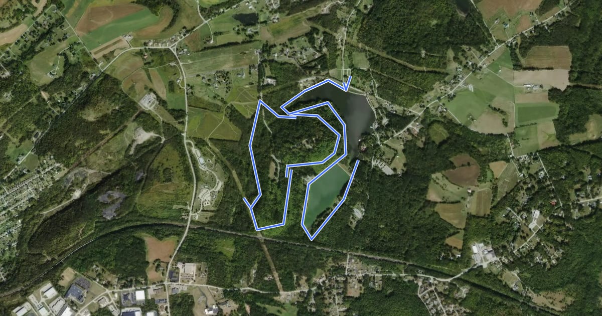Маршрут Twin Lakes Park Trail на спутниковом снимке