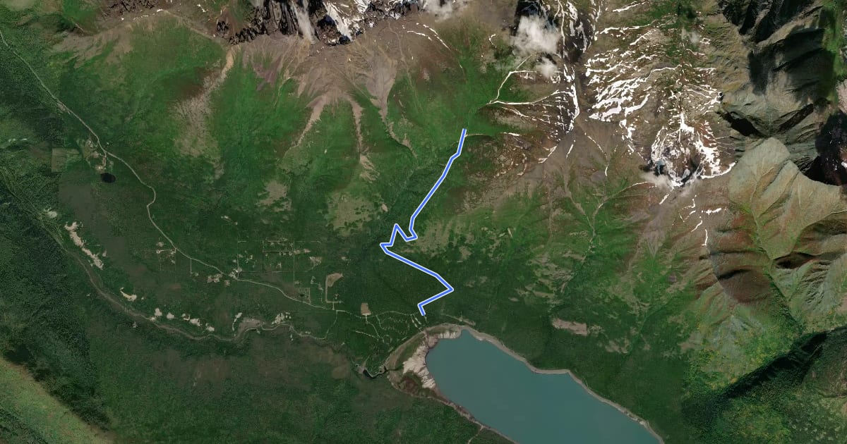 Маршрут Twin Peaks Trail на спутниковом снимке