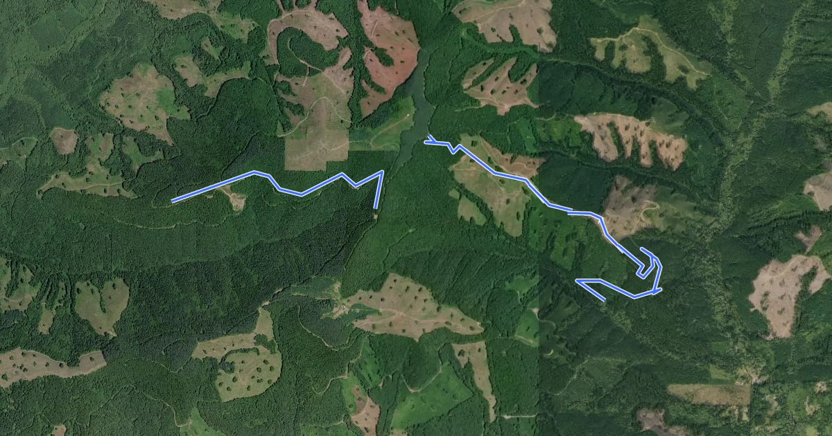 Маршрут Twin Peaks Trail на спутниковом снимке