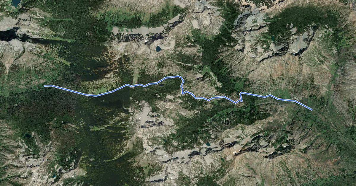 Маршрут Twisp Pass Trail на спутниковом снимке