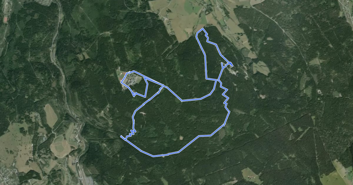 Маршрут Two Mountains на спутниковом снимке