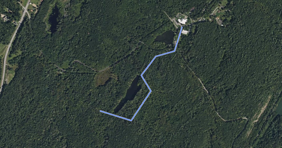 Маршрут Two Ponds Trail на спутниковом снимке