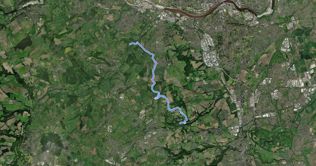 Маршрут Tyne and Wear Heritage Way Section 6 на спутниковом снимке