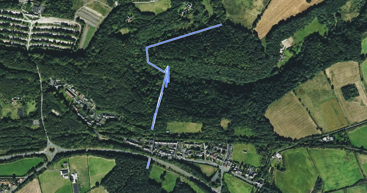Маршрут Tyne-Wear Trail на спутниковом снимке