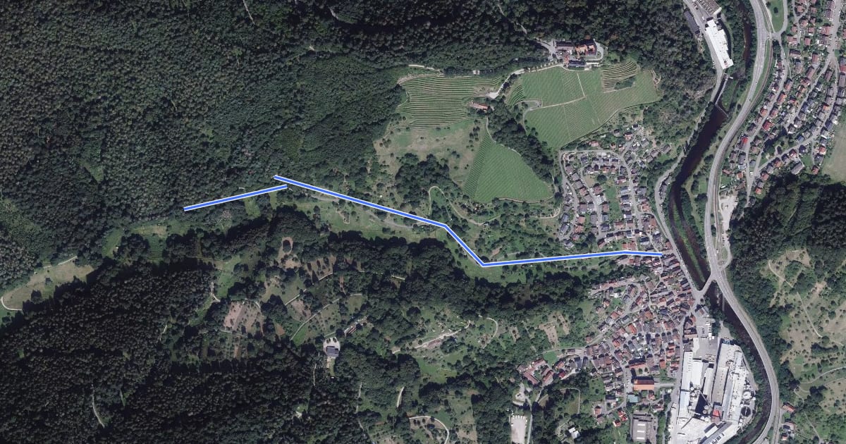 Маршрут Ätzenbachtal - Obertsroter Straße на спутниковом снимке