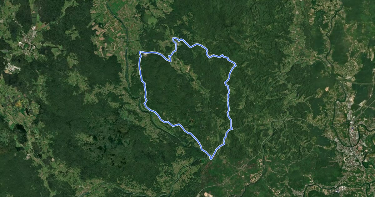 Маршрут TZKZ biciklistička ruta 3 на спутниковом снимке