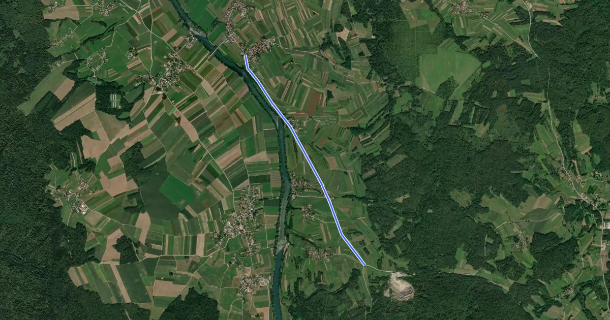 Маршрут TZKZ biciklistička ruta 3a на спутниковом снимке
