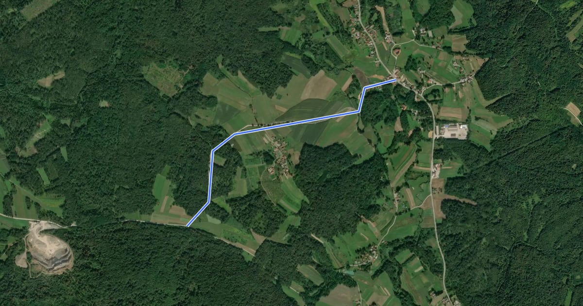 Маршрут TZKZ biciklistička ruta 3b на спутниковом снимке