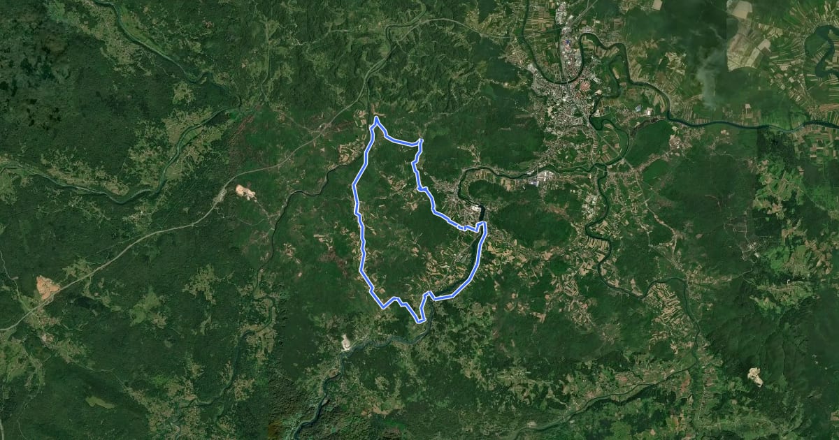 Маршрут TZKZ biciklistička ruta 5 на спутниковом снимке