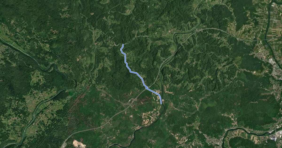 Маршрут TZKZ biciklistička ruta 7 на спутниковом снимке