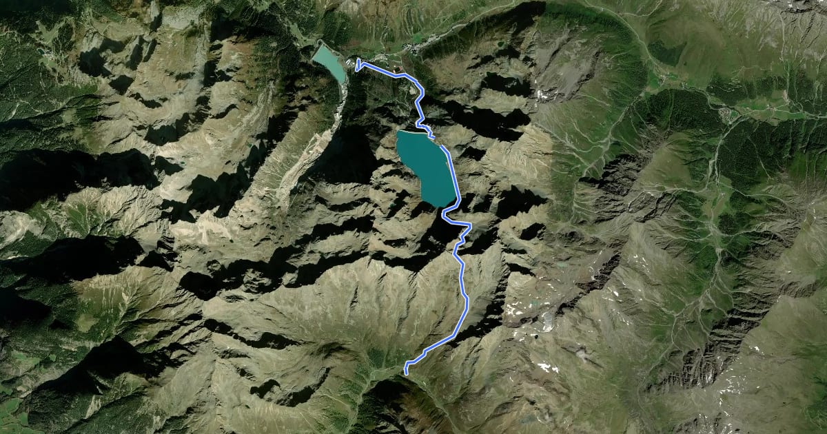 Маршрут Ötztal Trek Etappe 02 на спутниковом снимке