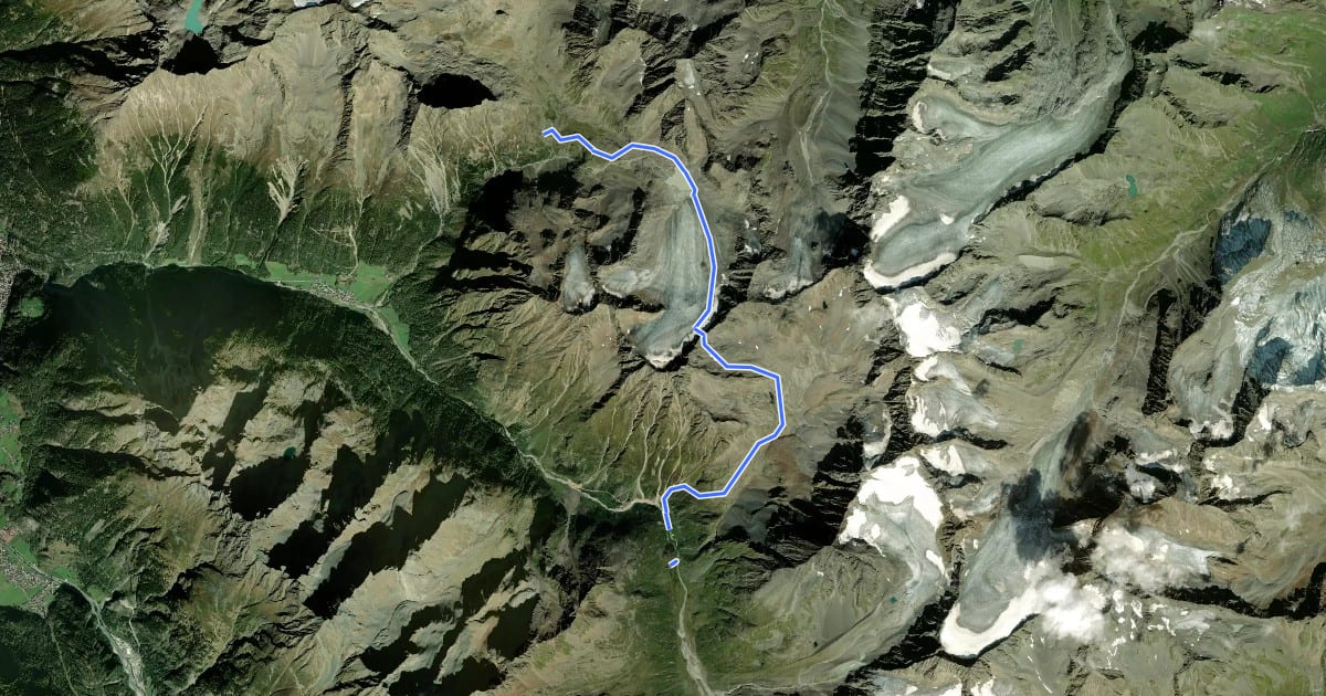 Маршрут Ötztal Trek Etappe 04 на спутниковом снимке