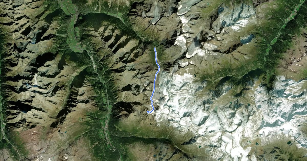 Маршрут Ötztal Trek Etappe 05 на спутниковом снимке