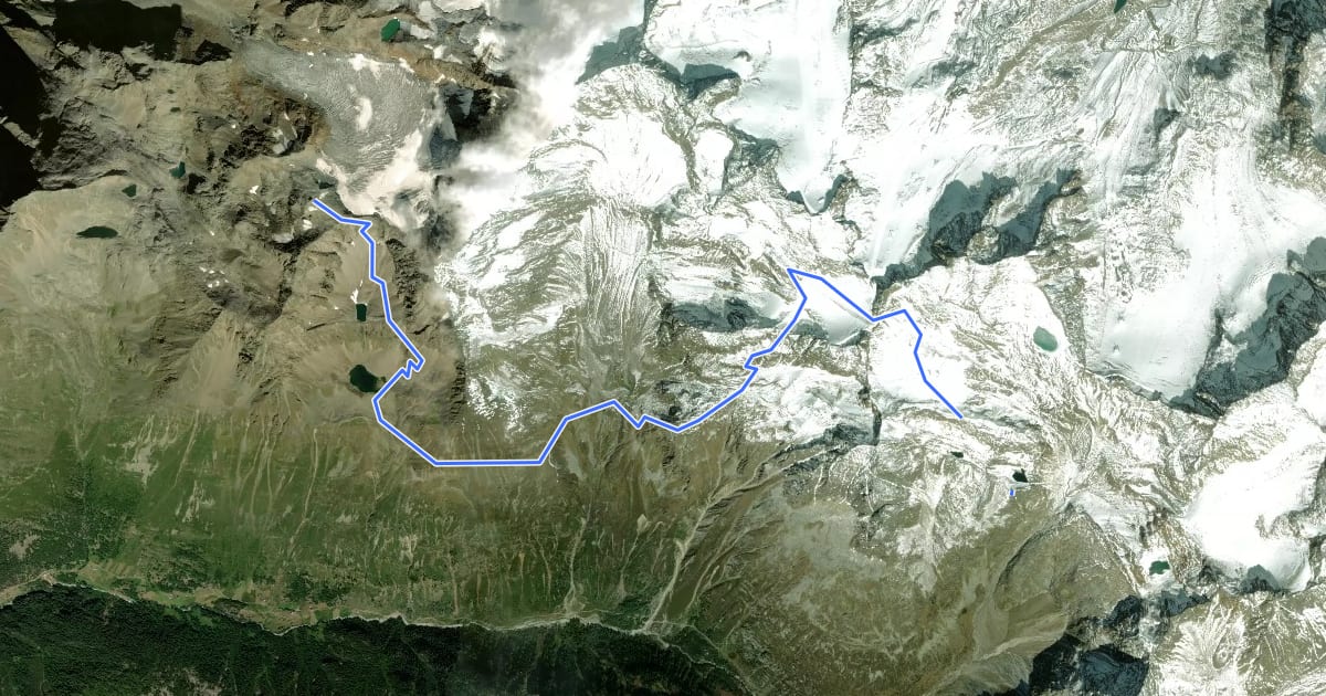 Маршрут Ötztal Trek Etappe 06 на спутниковом снимке