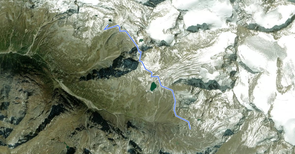 Маршрут Ötztal Trek Etappe 07 на спутниковом снимке