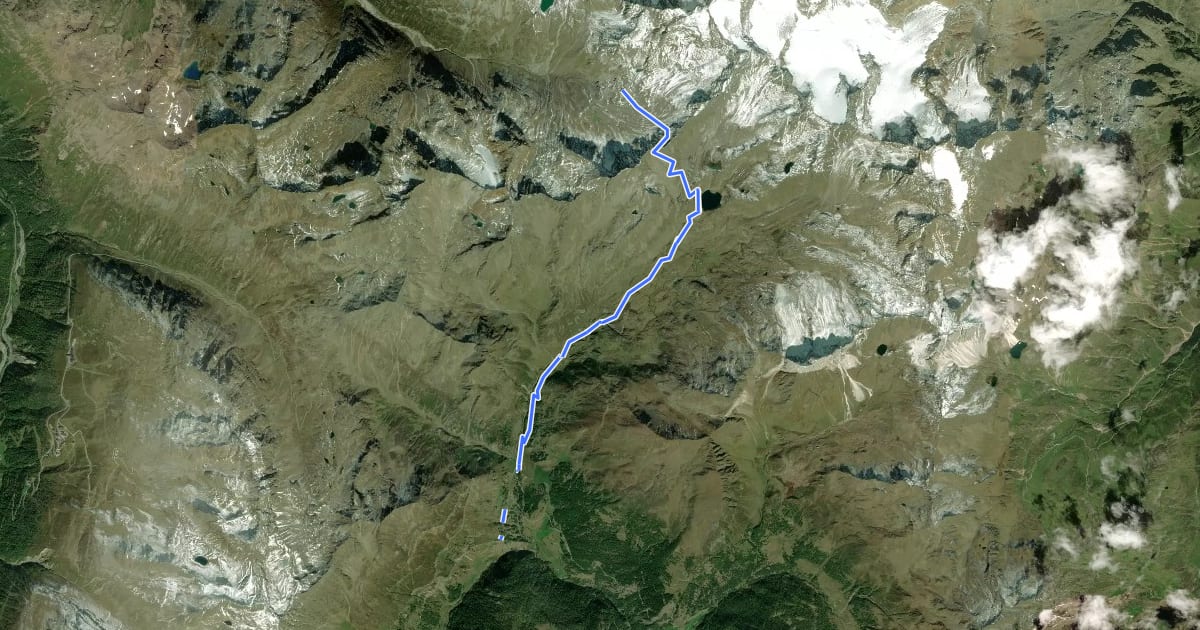 Маршрут Ötztal Trek Etappe 08 на спутниковом снимке