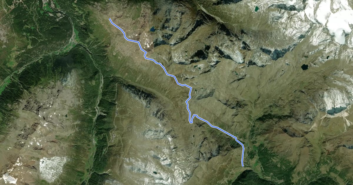 Маршрут Ötztal Trek Etappe 09 на спутниковом снимке